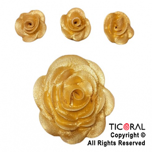 ADORNO BOUQUET ROSAS ORO AZUCAR X 4